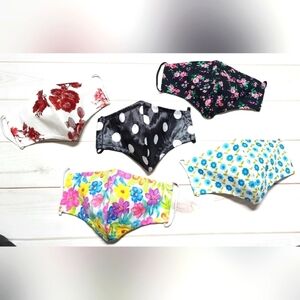 New Bundle of 5 Adult Handmade Face Masks C